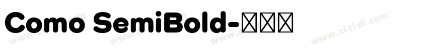 Como SemiBold字体转换